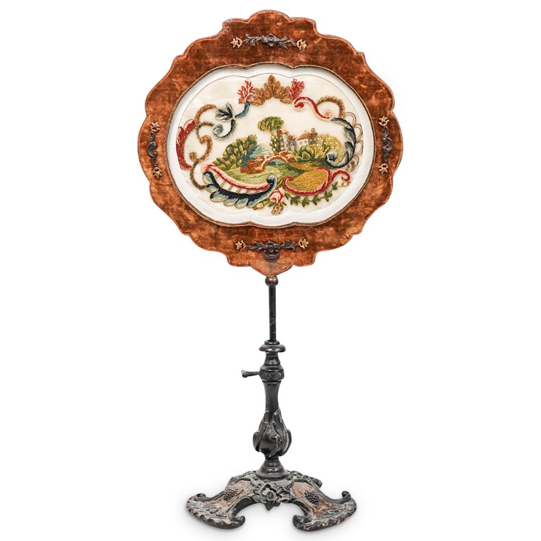 Antique Victorian Embroidered Panel (1 of 6)