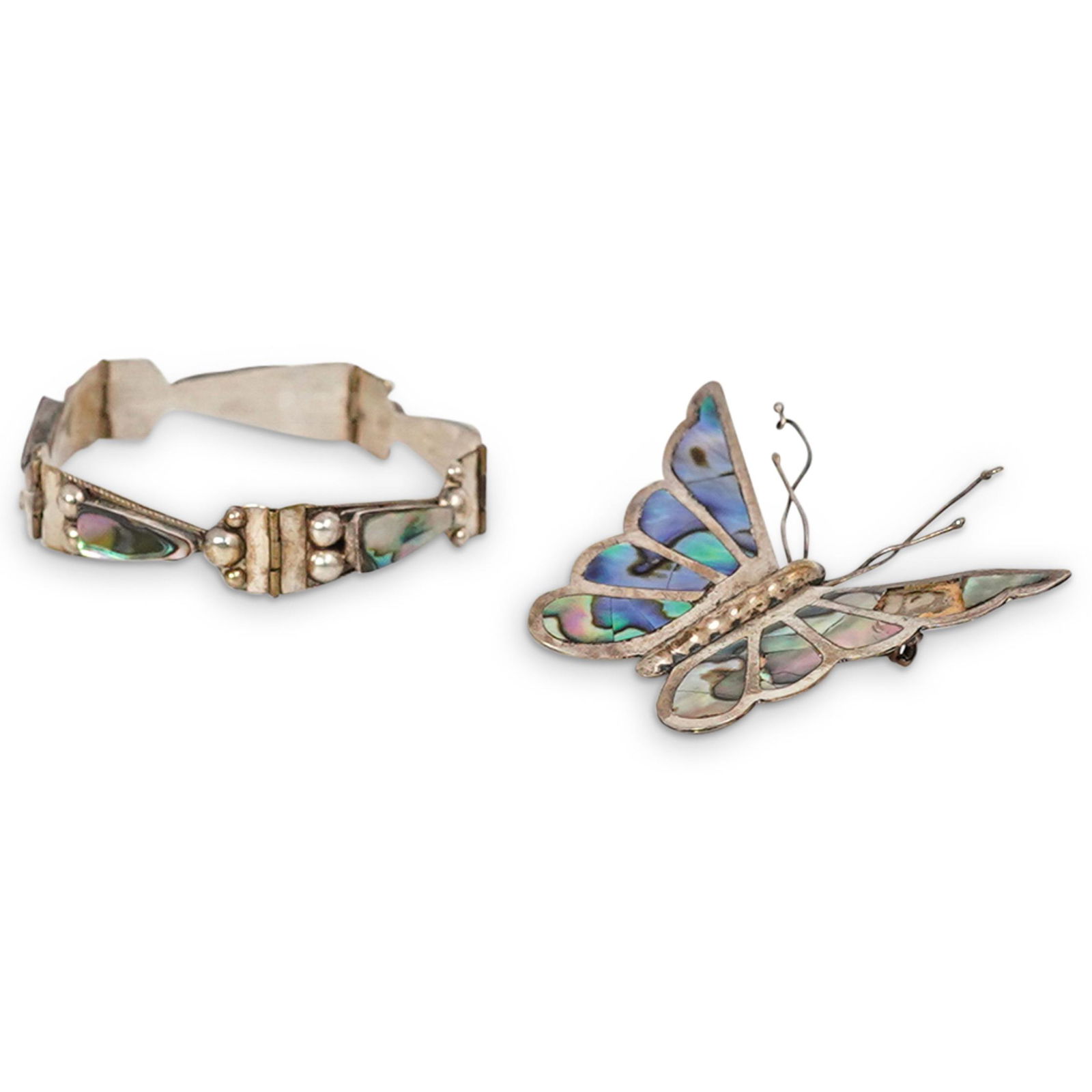 (2 Pc) Mexican Sterling and Pearl Jewelry Set (1 of 6)