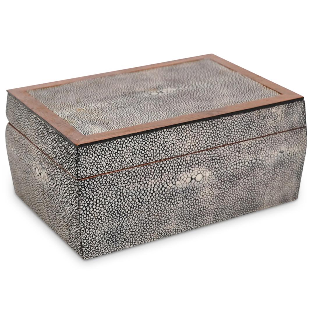 Vintage Shagreen Stingray Skin Jewellery Box (1 of 6)