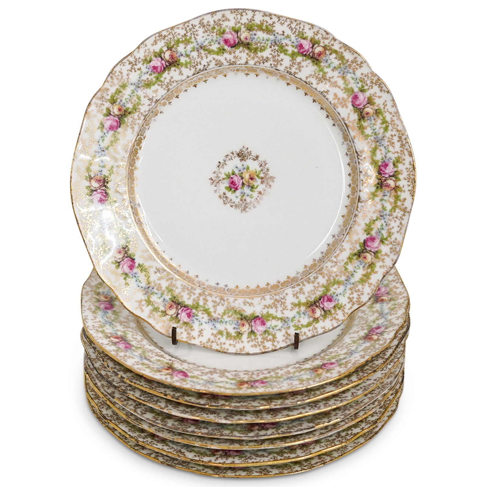 (8Pc) C Ahrenfeldt Limoges Porcelain Plates (1 of 4)