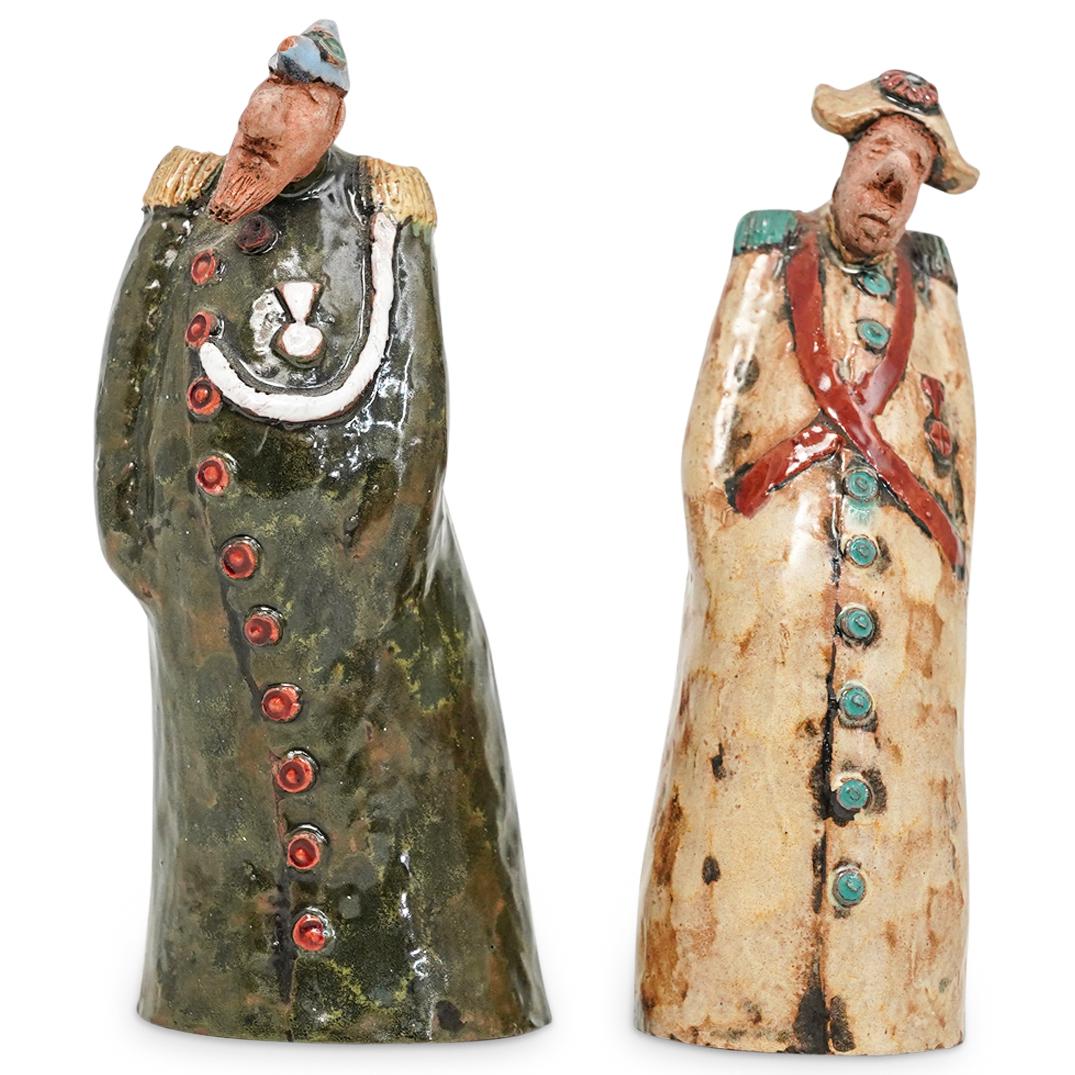Glazed Ceramic Military Figures (1 of 6)