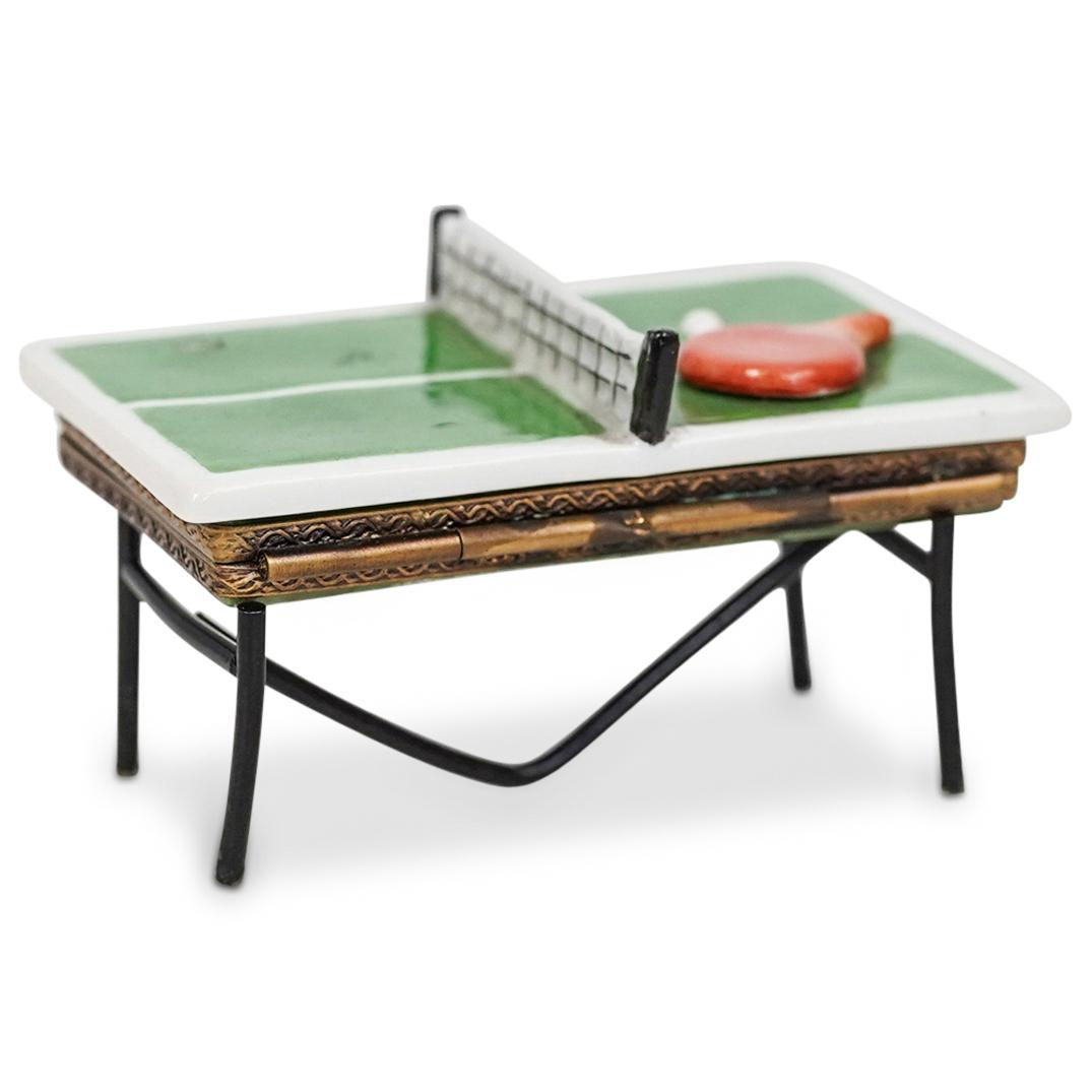 Limoges Table Tennis Porcelain Trinket Box (1 of 1)