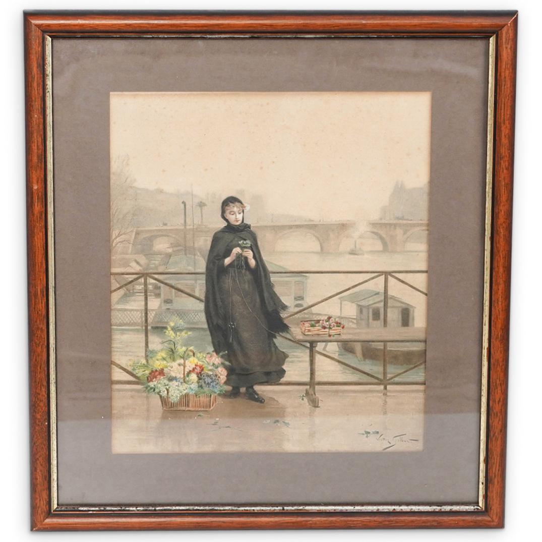 Attrib. Victor Gilbert (French, 1847-1933) Oil on Paper (1 of 5)