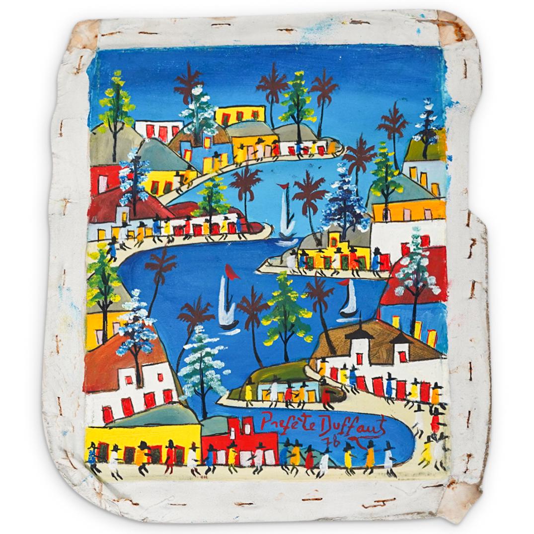 Prefete Duffaut (Haitian,1923) Signed Painting On (1 of 4)