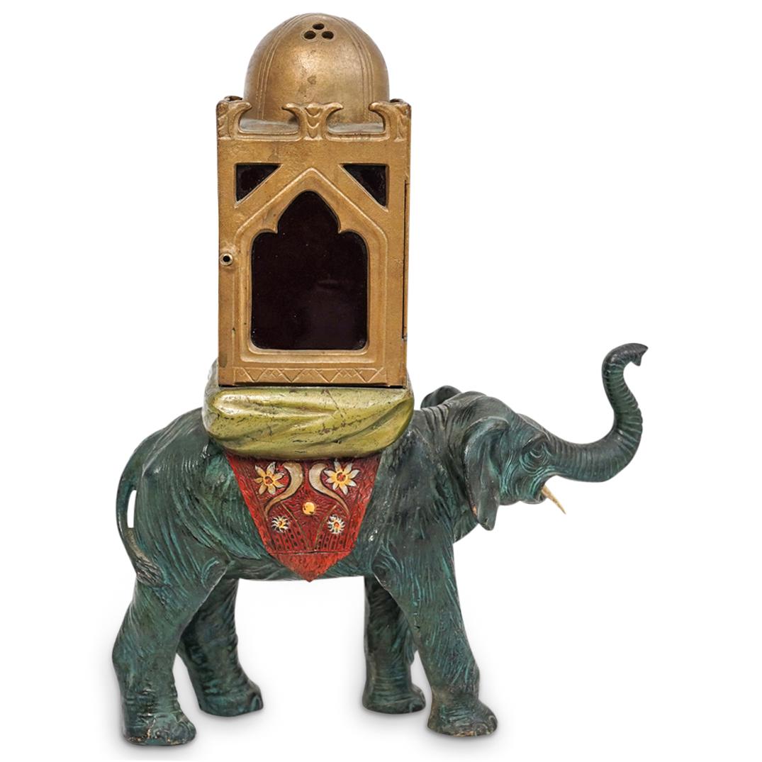 Franz Bergman Cold Painted Bronze Elephant Lantern (1 of 7)