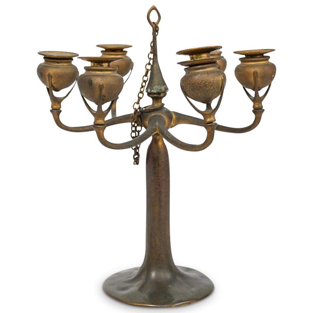 Tiffany Studios Bronze Six-Arm Candelabra (1 of 7)