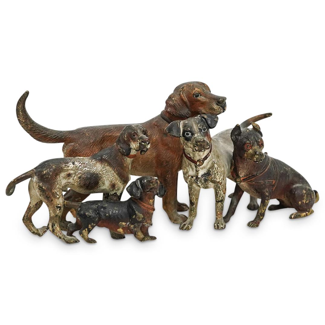 Vienna Cold Painted Bronze Dog Group (1 of 4)