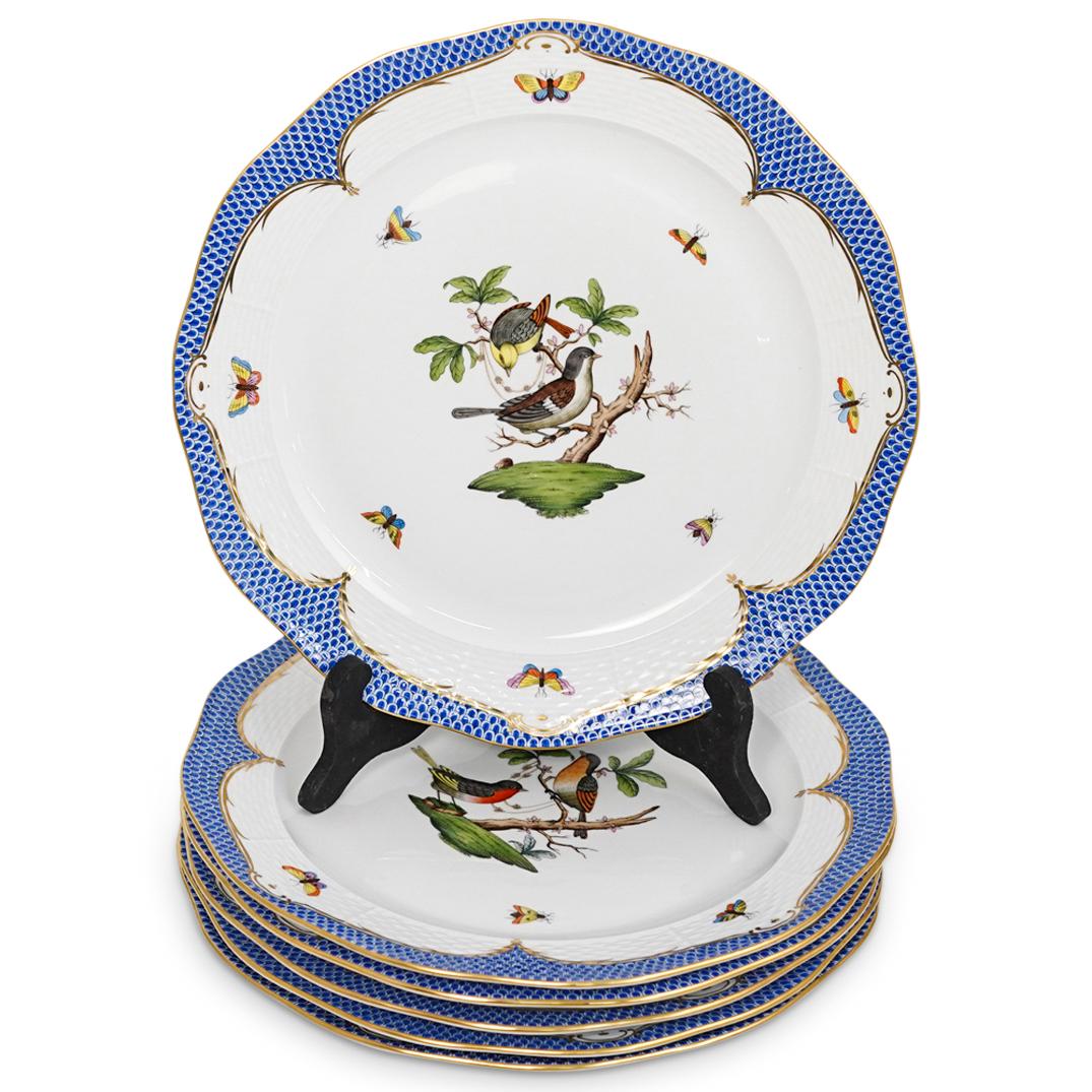 (6pcs) Herend Rothschild Blue Border Chargers (1 of 10)