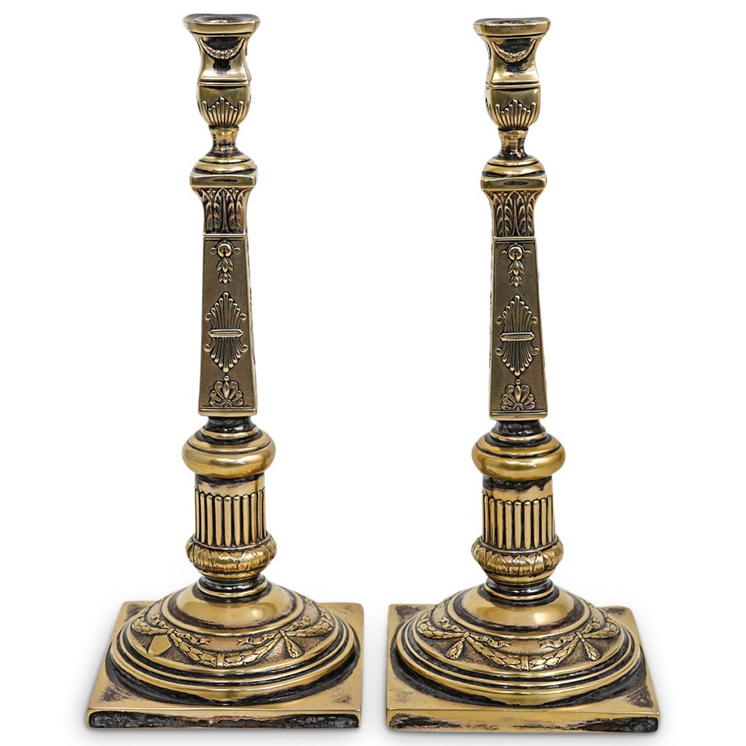 Antique Polish Silver Plated Candlesticks (1 of 9)