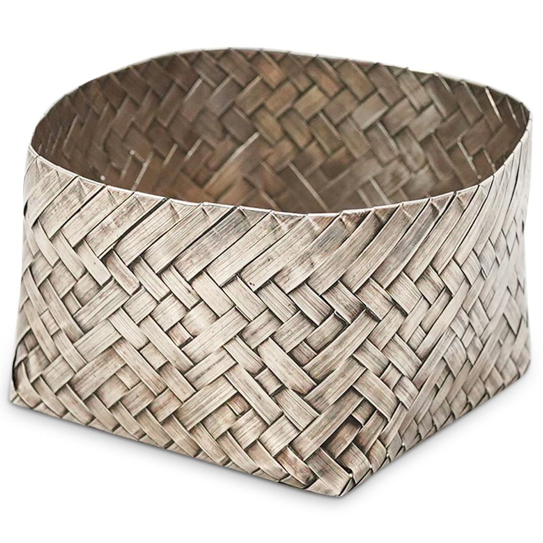 Sterling Silver Tane Woven Basket (1 of 4)