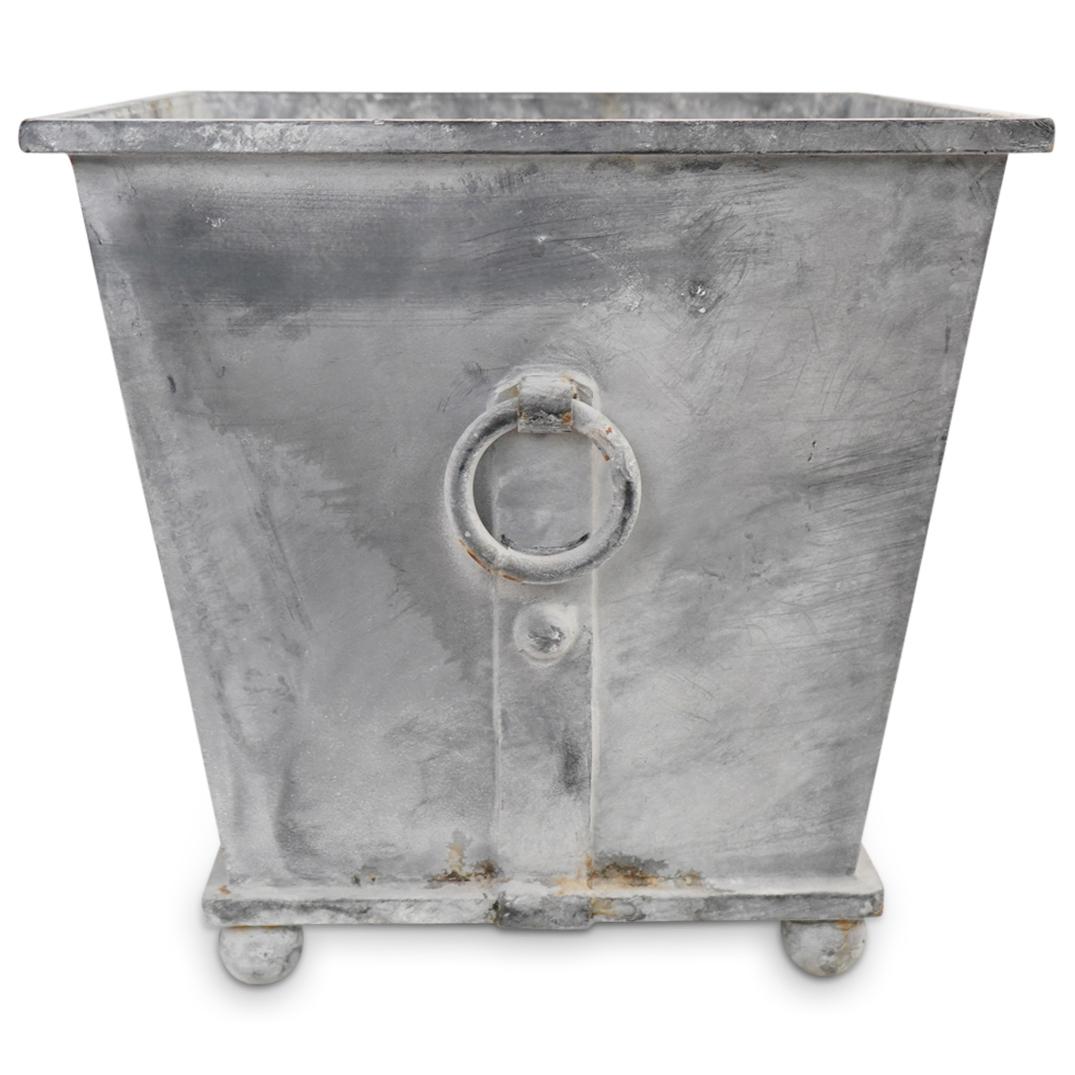 (2 Pc) Vintage Bare Metal Garden Planters (1 of 2)