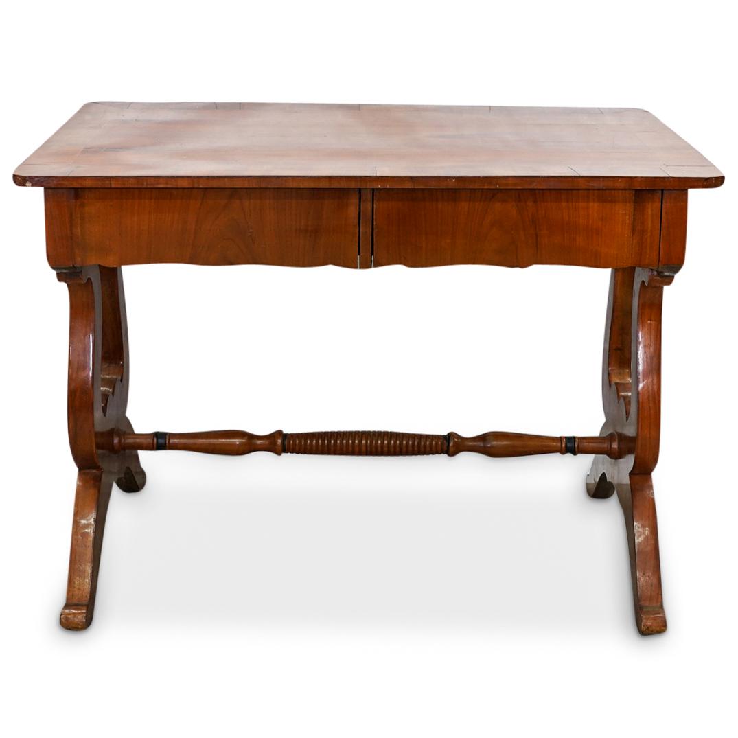 Biedermeier Lyre-Shaped Pillar Table (1 of 9)