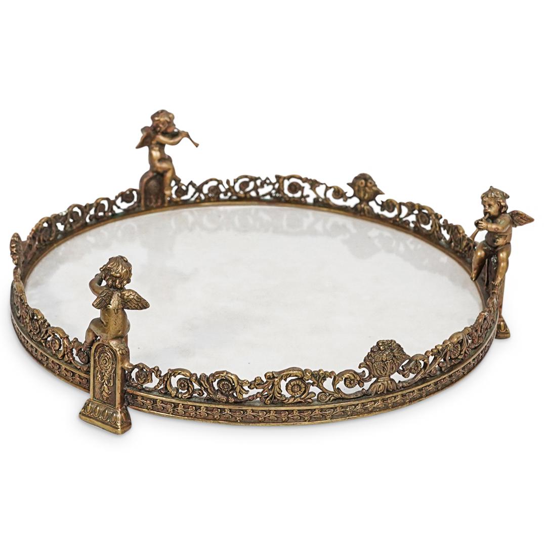 Bronze Cherub Mounted Porcelain Centerpiece (1 of 6)
