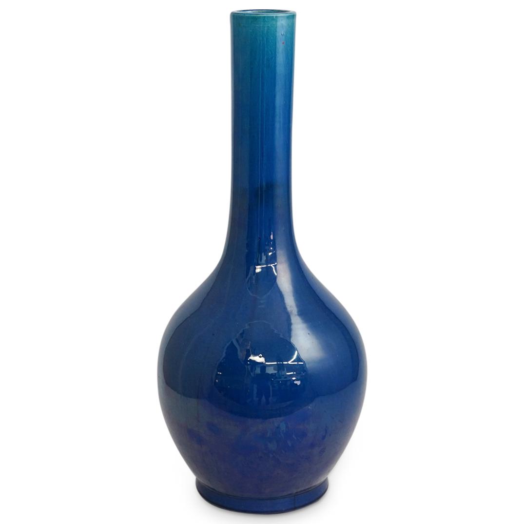 Large Oriental Blue Glazed Vase (1 of 5)