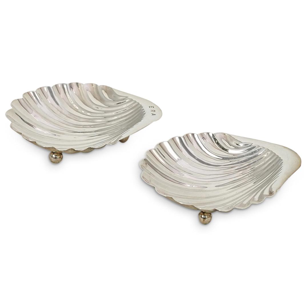 (2 Pc) Pair Of Sterling Silver Shell Dishes (1 of 7)