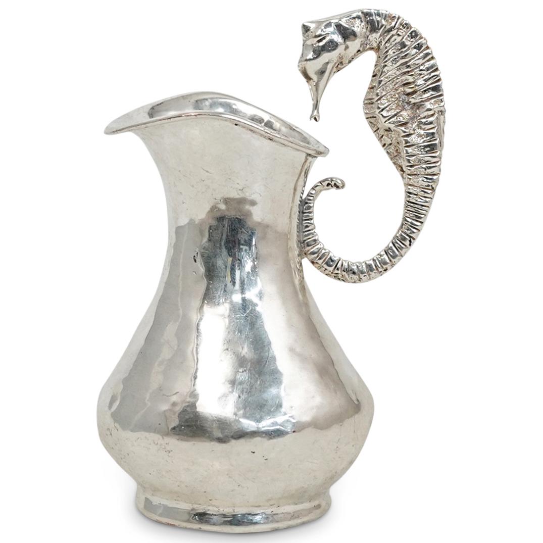 Los Castillo Mexican Silver Plate Seahorse Pitcher (1 of 4)