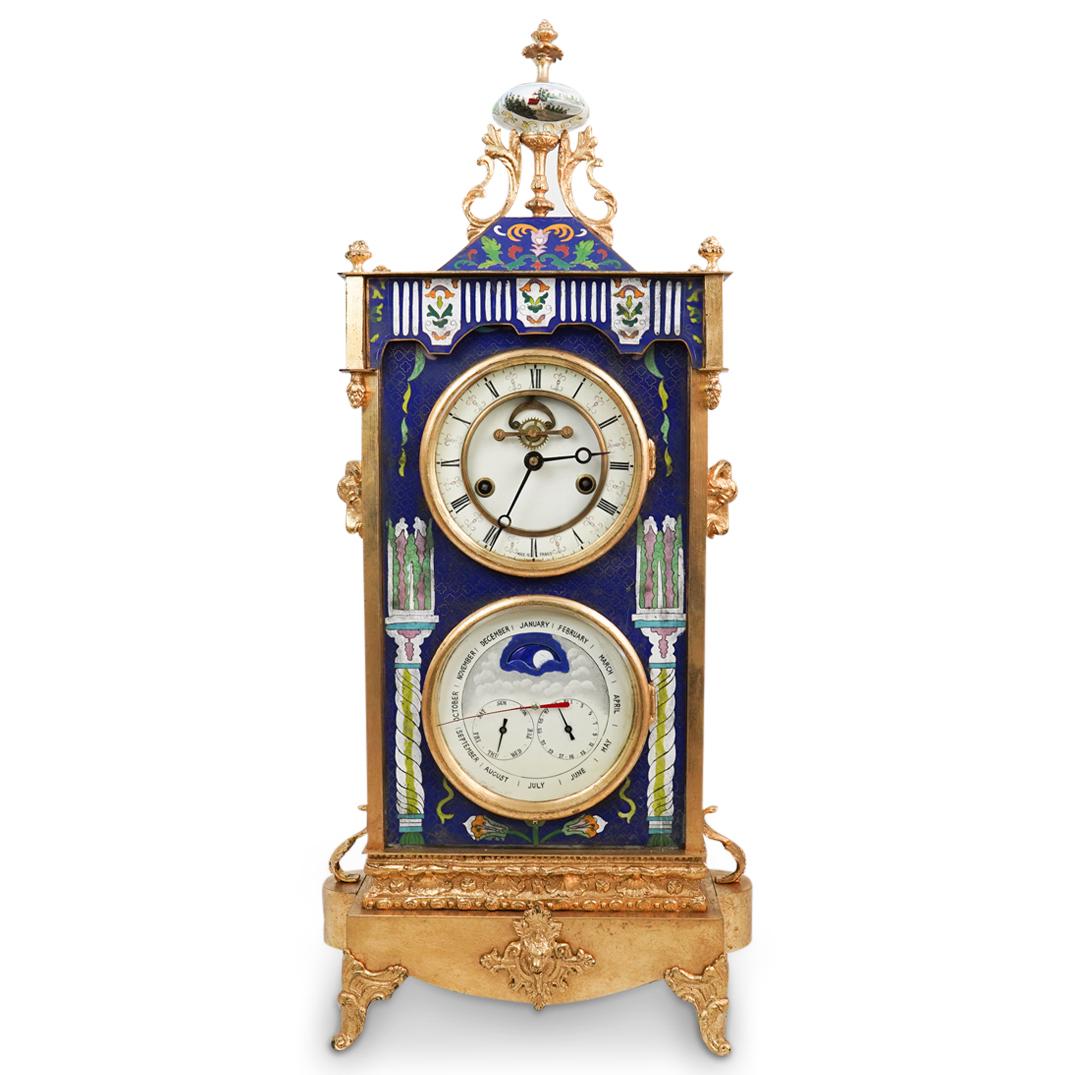 Chinoiserie Cloisonne Mantel Clock (1 of 10)