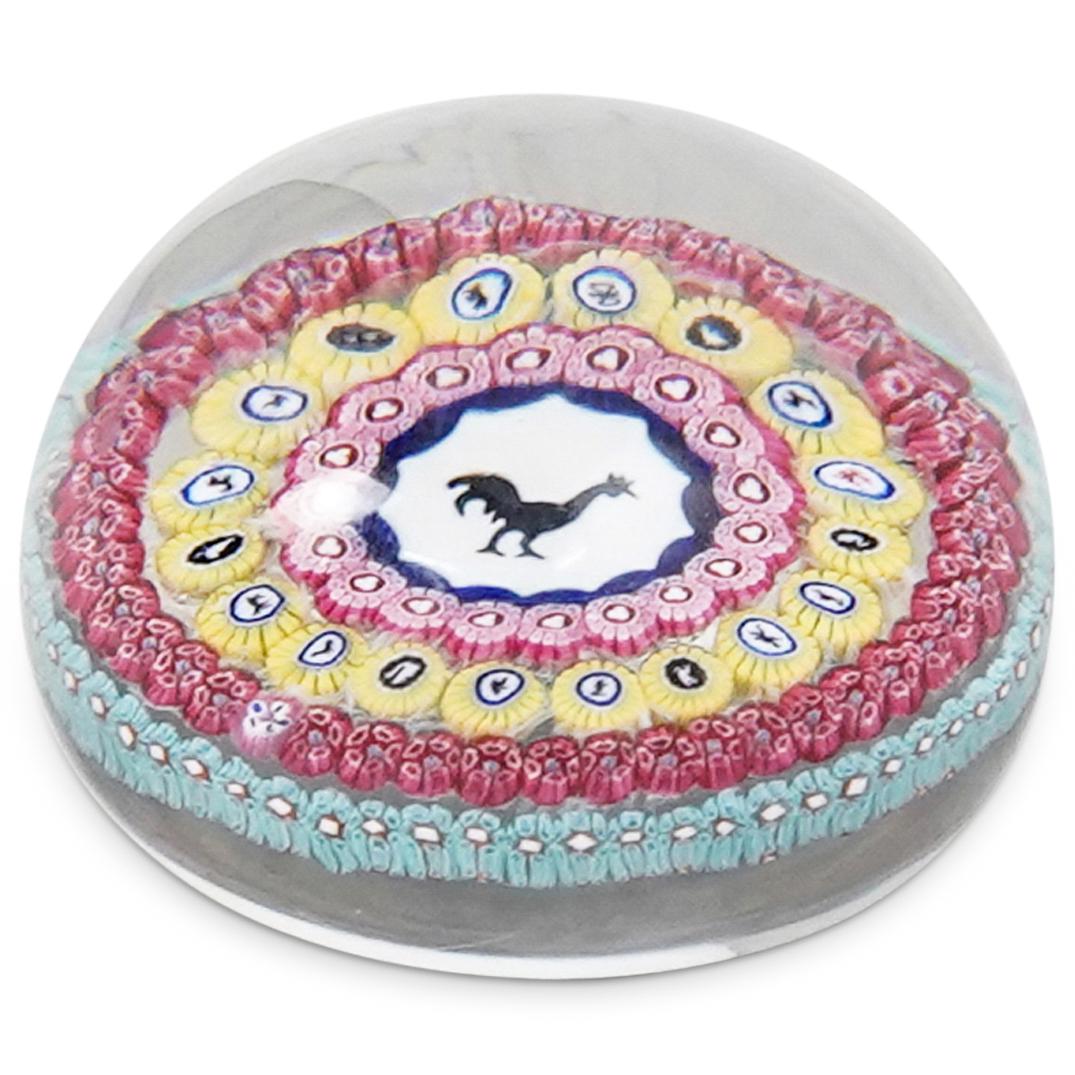 Vintage Baccarat Rooster Millefiori Paperweight (1 of 6)
