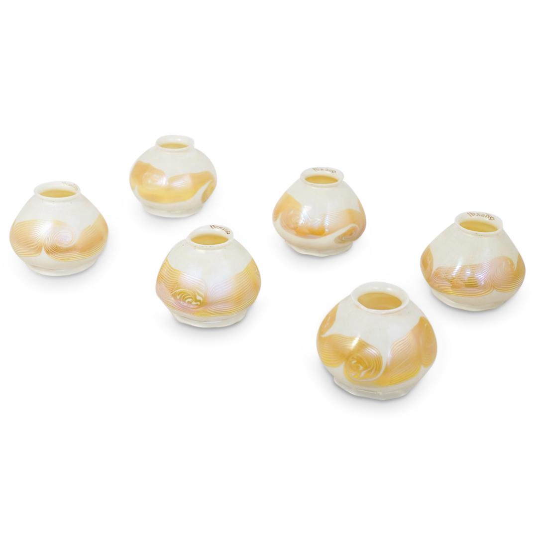 (6Pc) Quezal Glass Shades (1 of 6)