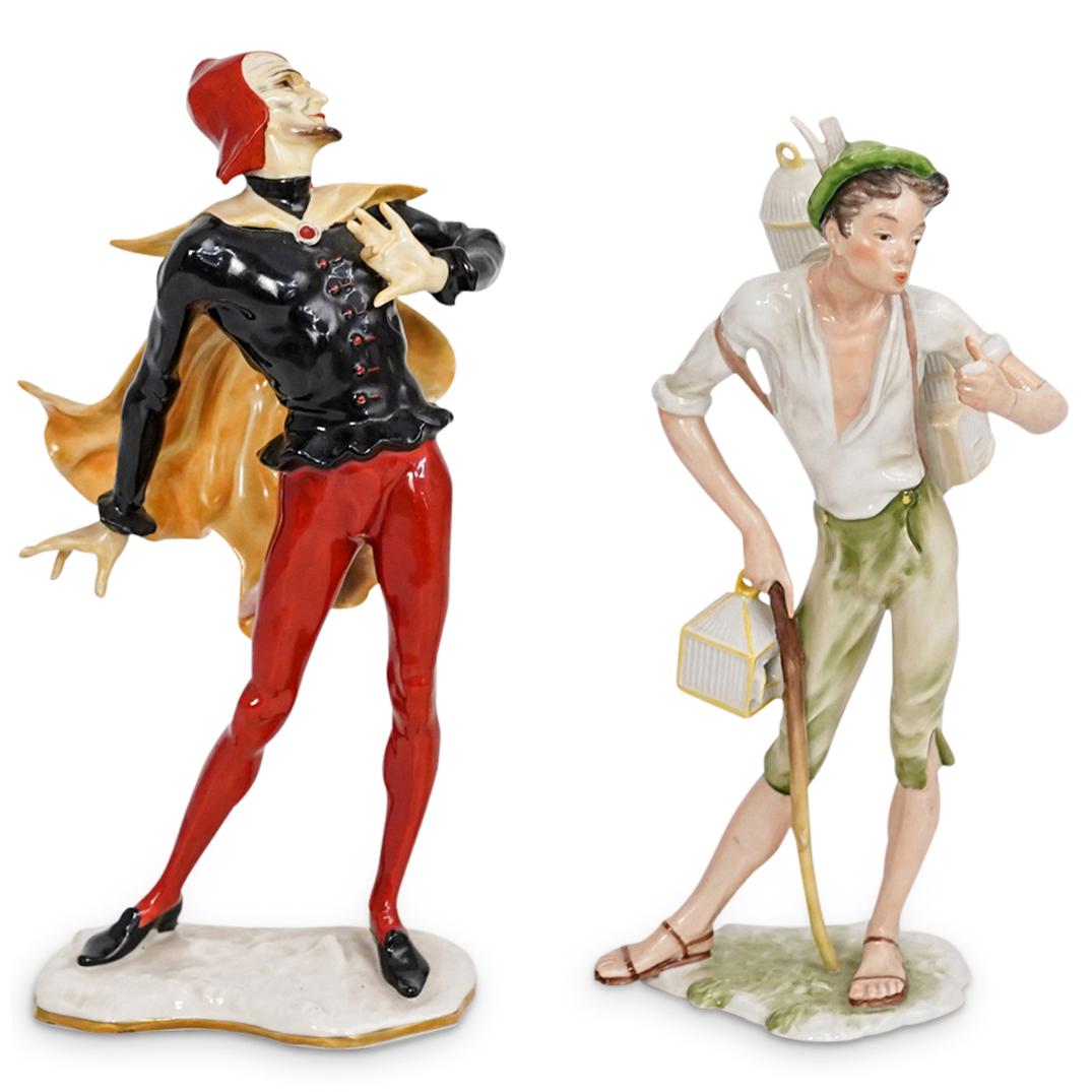 (2 pc) German Porcelain Figurines (1 of 9)