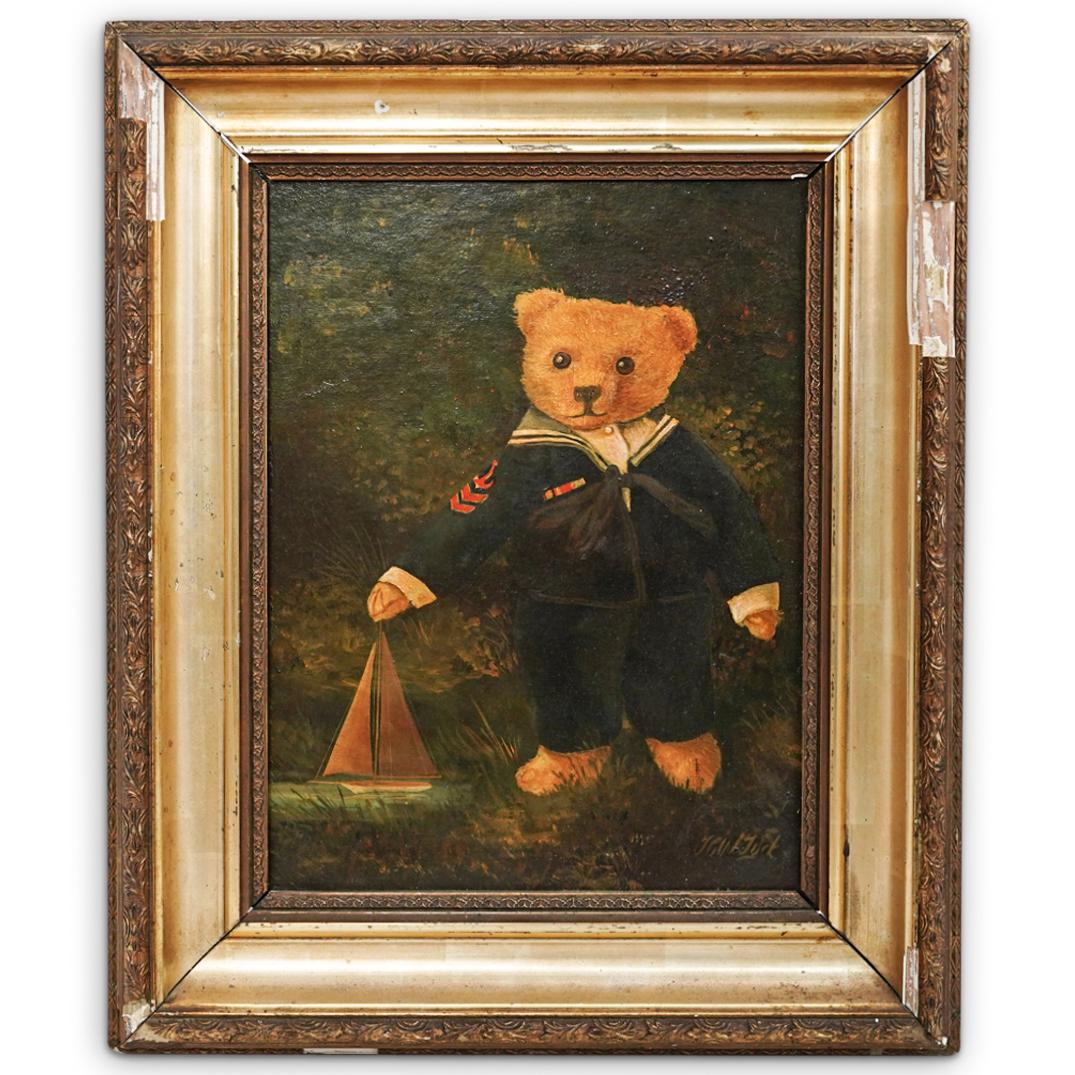 (American School) Oil on Board Painting (1 of 5)