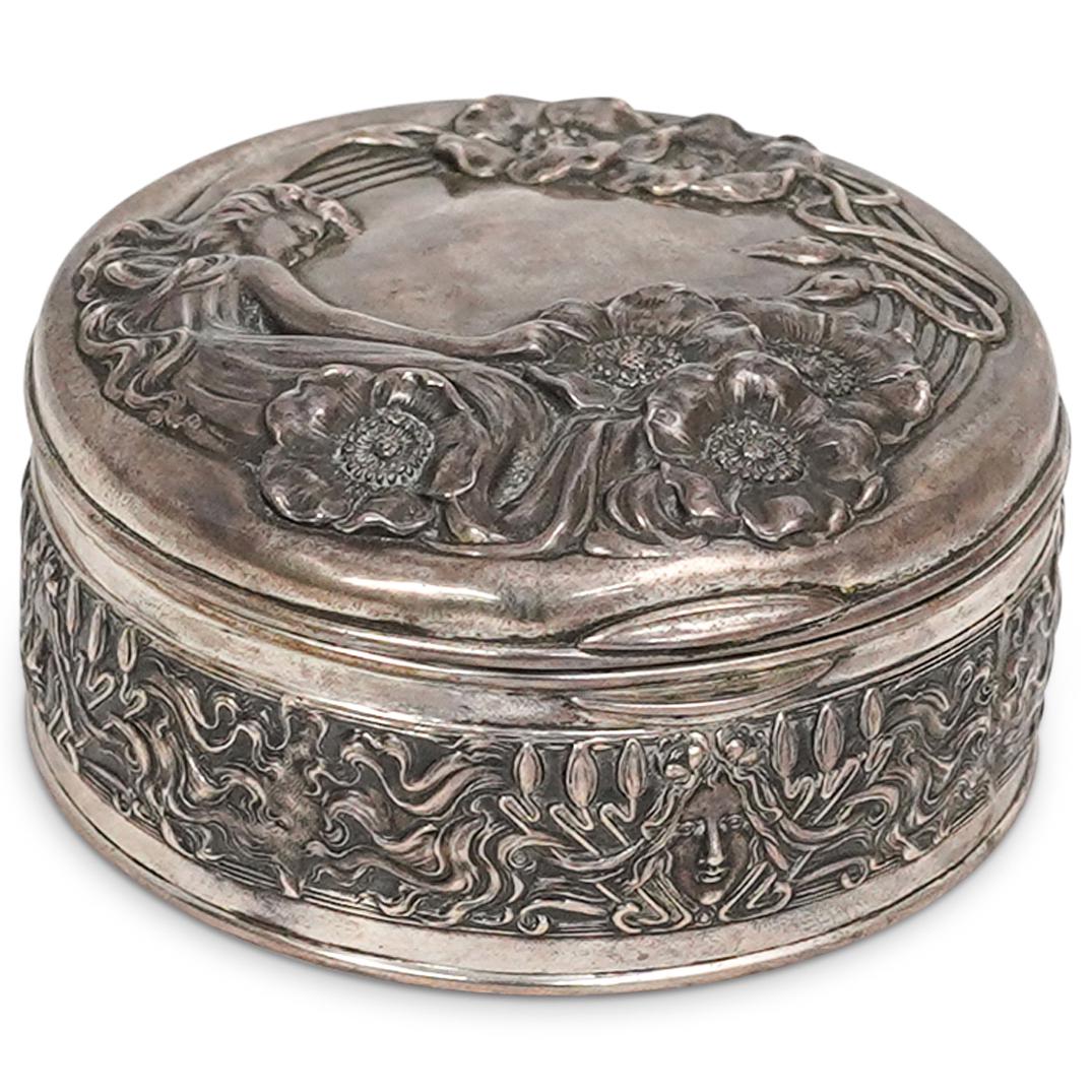 Sterling Silver Art Nouveau Jewellery Box (1 of 8)