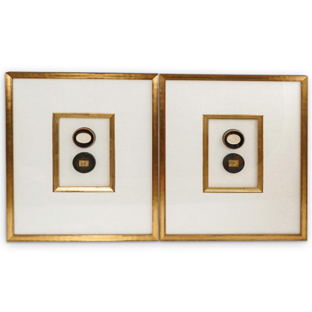 (2 Pc) Antique Italian Grand Tour Intaglios in Original (1 of 5)