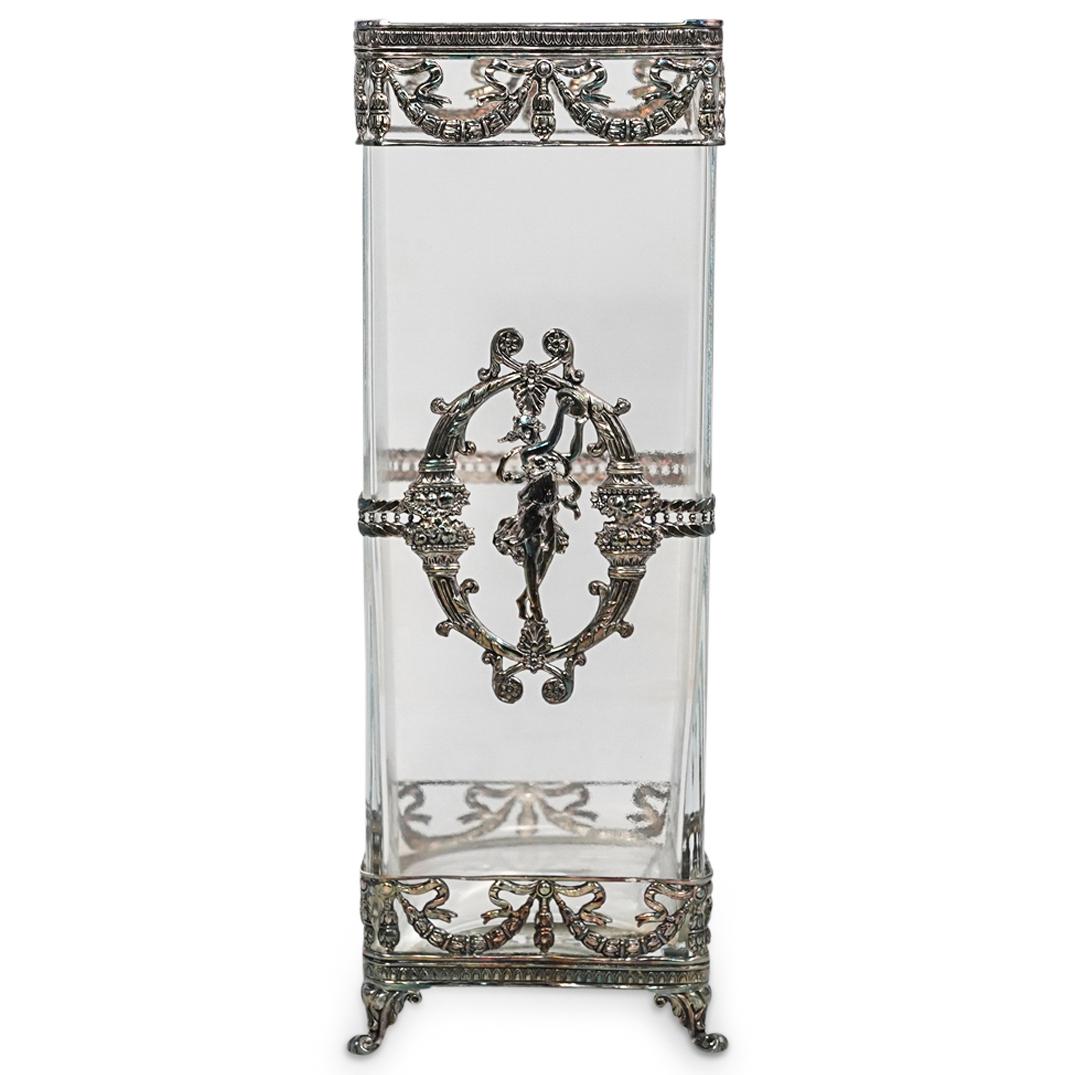 Glass and Silver Overlay Vase (1 of 7)