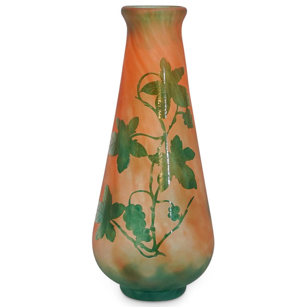 Vintage La Rochere Cameo Glass Vase (1 of 6)