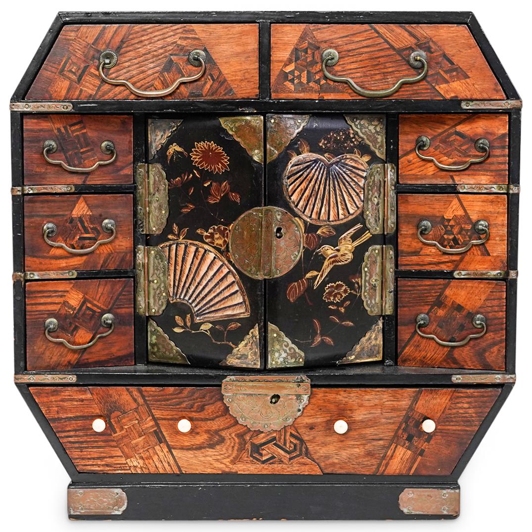 Vintage Japanese Tansu Drawer Chest Jewellery Box (1 of 11)