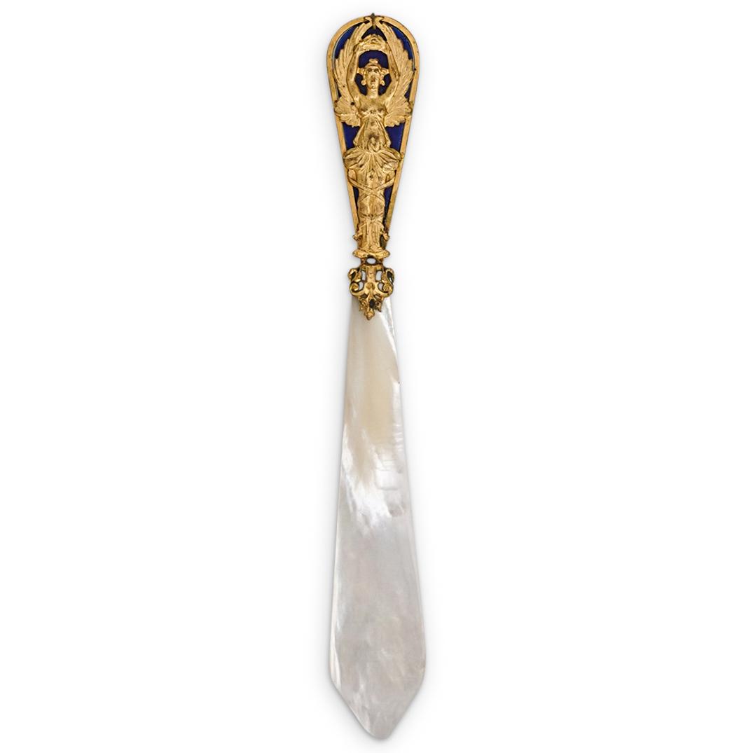 Mother of Pearl & Brass Letter Opener (1 of 3)