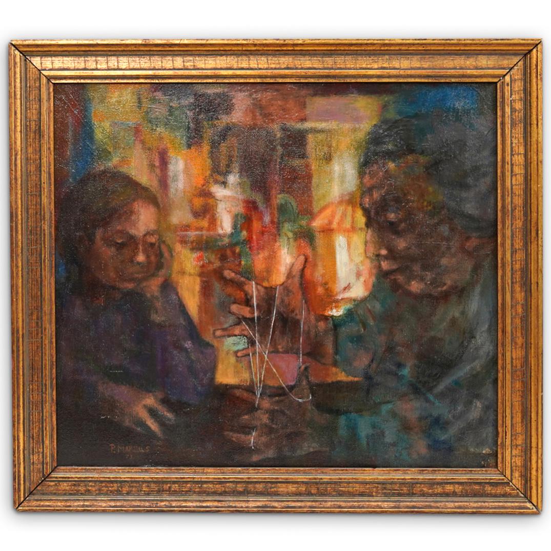 P. Marcus (American) Oil on Canvas Painting (1 of 1)
