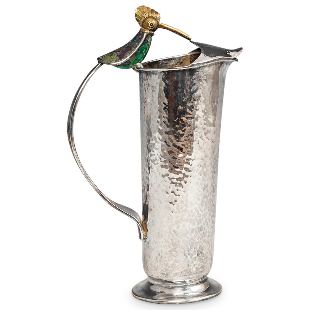 Los Castillo Mexican Silver Plate Bird Pitcher (1 of 9)