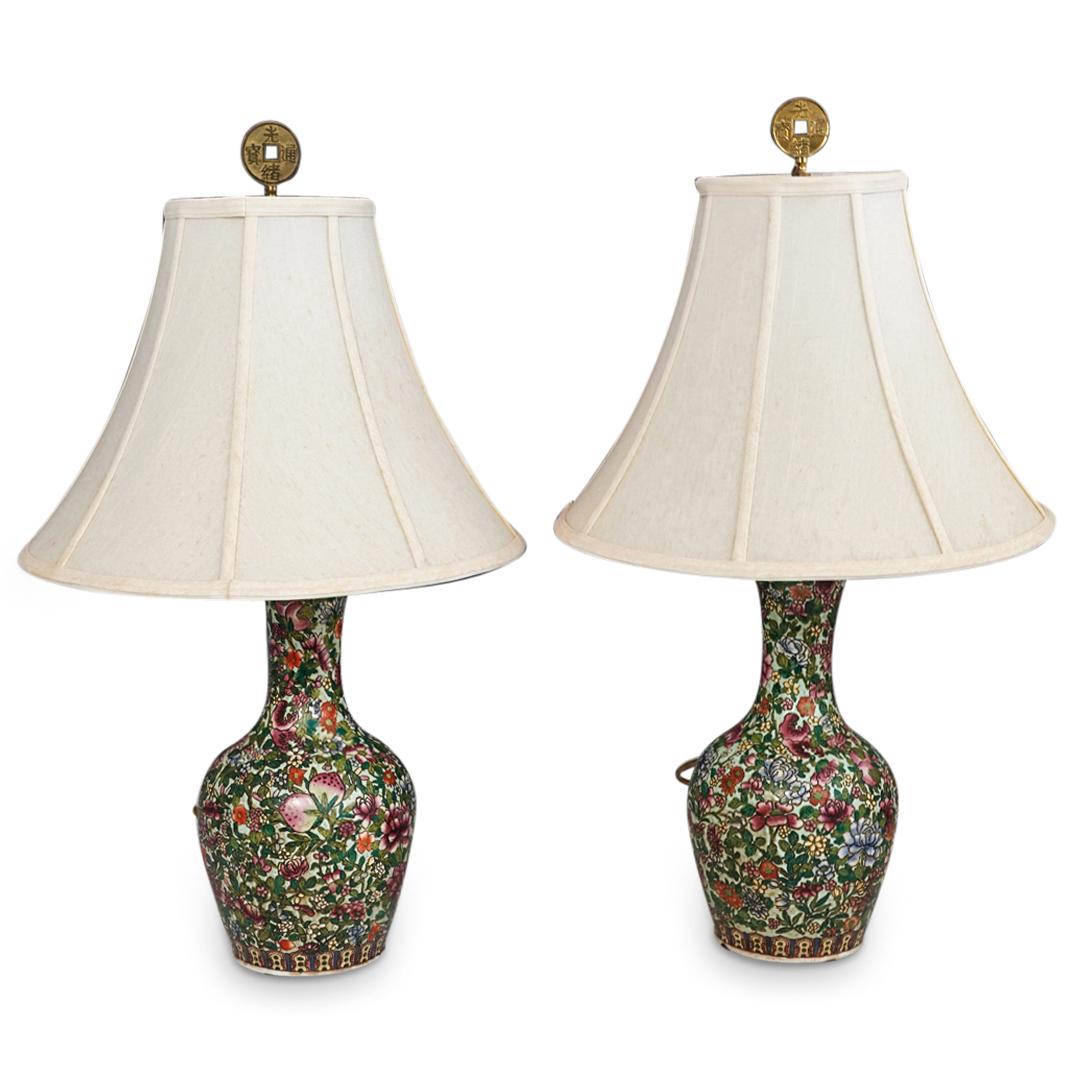 Pair of Chinese Porcelain Table Lamps (1 of 6)