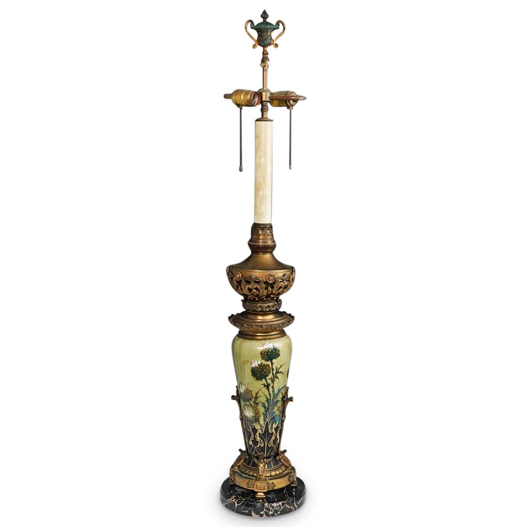Ceramic & Bronze Green Table Lamp (1 of 8)