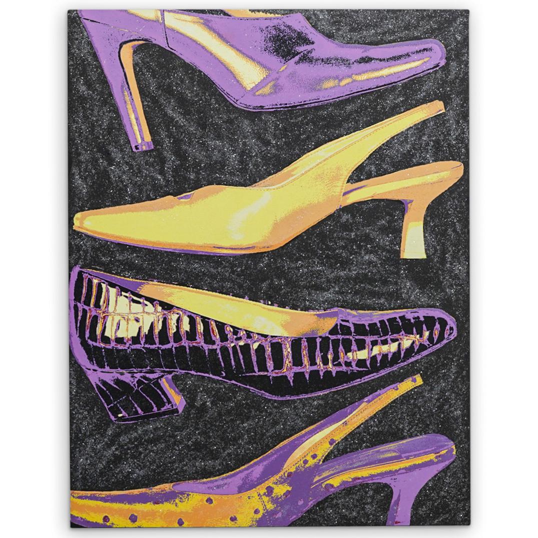 Andy Warhol Style "Diamond Dust Shoes" Mixed Media (1 of 7)