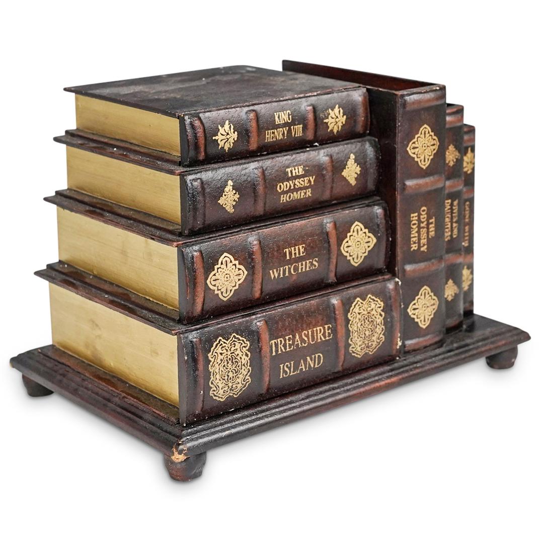 Maitland Smith Carved Wood Book Box (1 of 7)