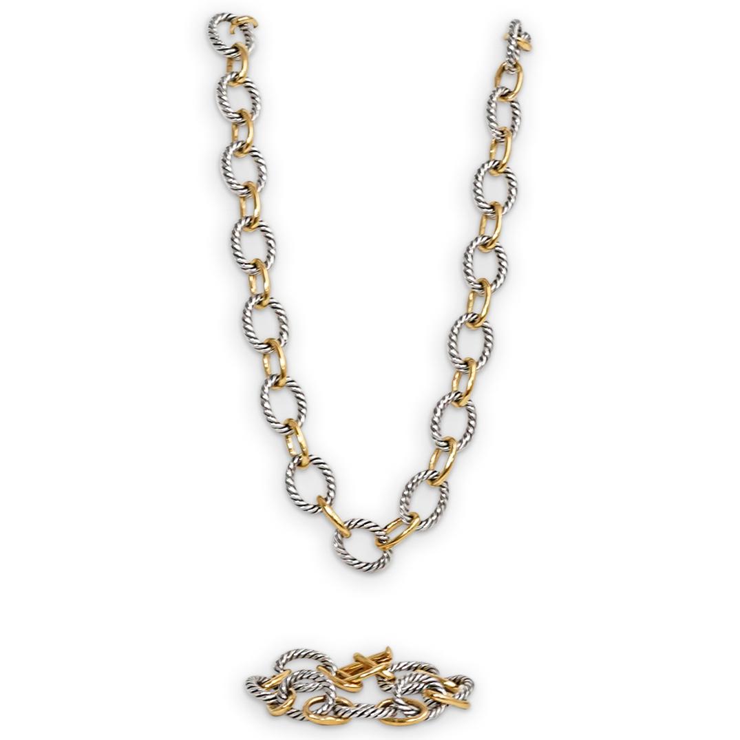 (2 Pc) David Yurman Style Sterling Jewelry Set (1 of 7)