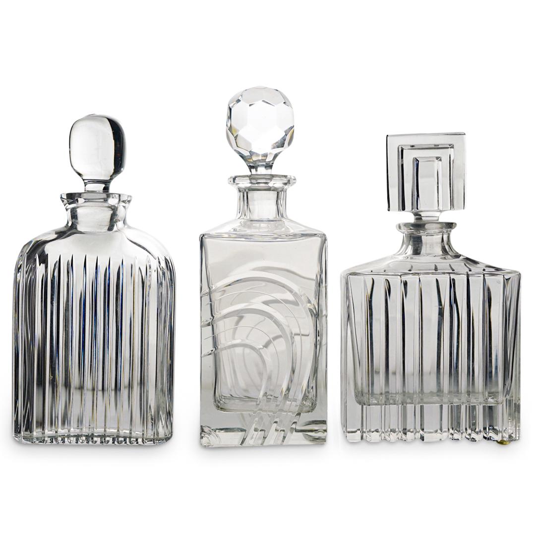 (3 Pc) Liquor Glass Decanter Set (1 of 10)