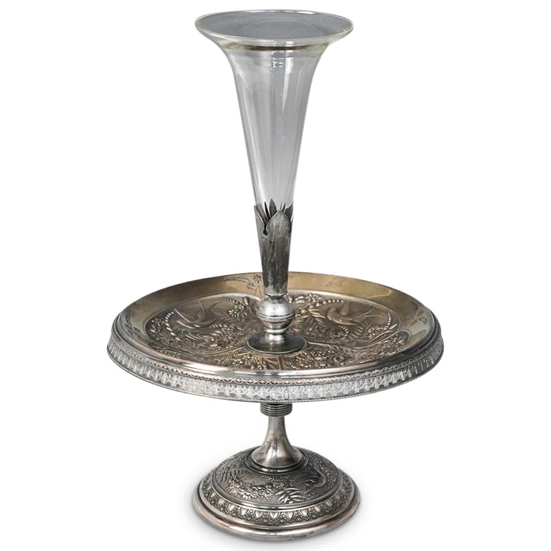 Silver Plated Trumpet Centerpiece (1 of 6)