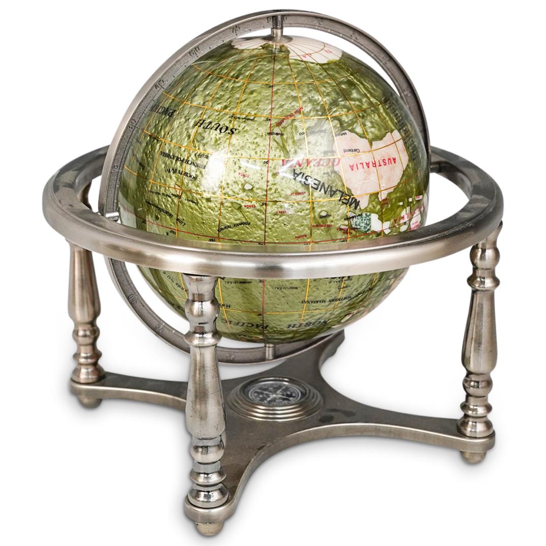 Semi Precious Stone Rotating World Globe (1 of 9)