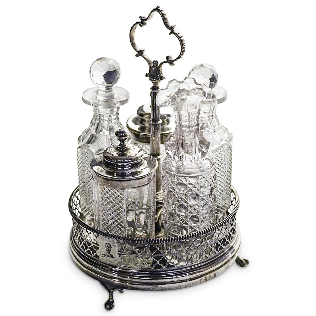 Antique English Georgian Sterling Silver Cruet Set (1 of 8)