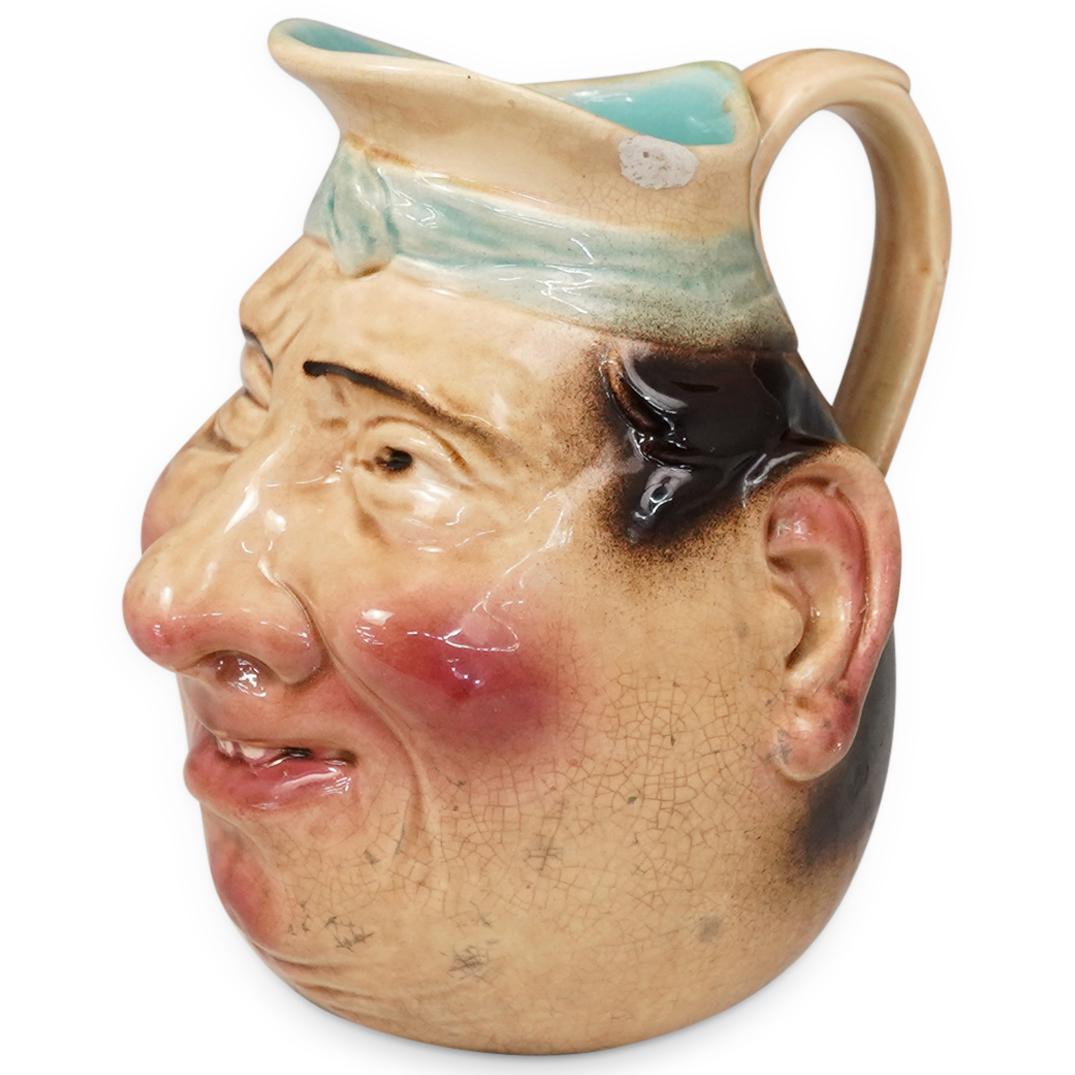 Sarreguemines French Majolica Face Jug (1 of 8)