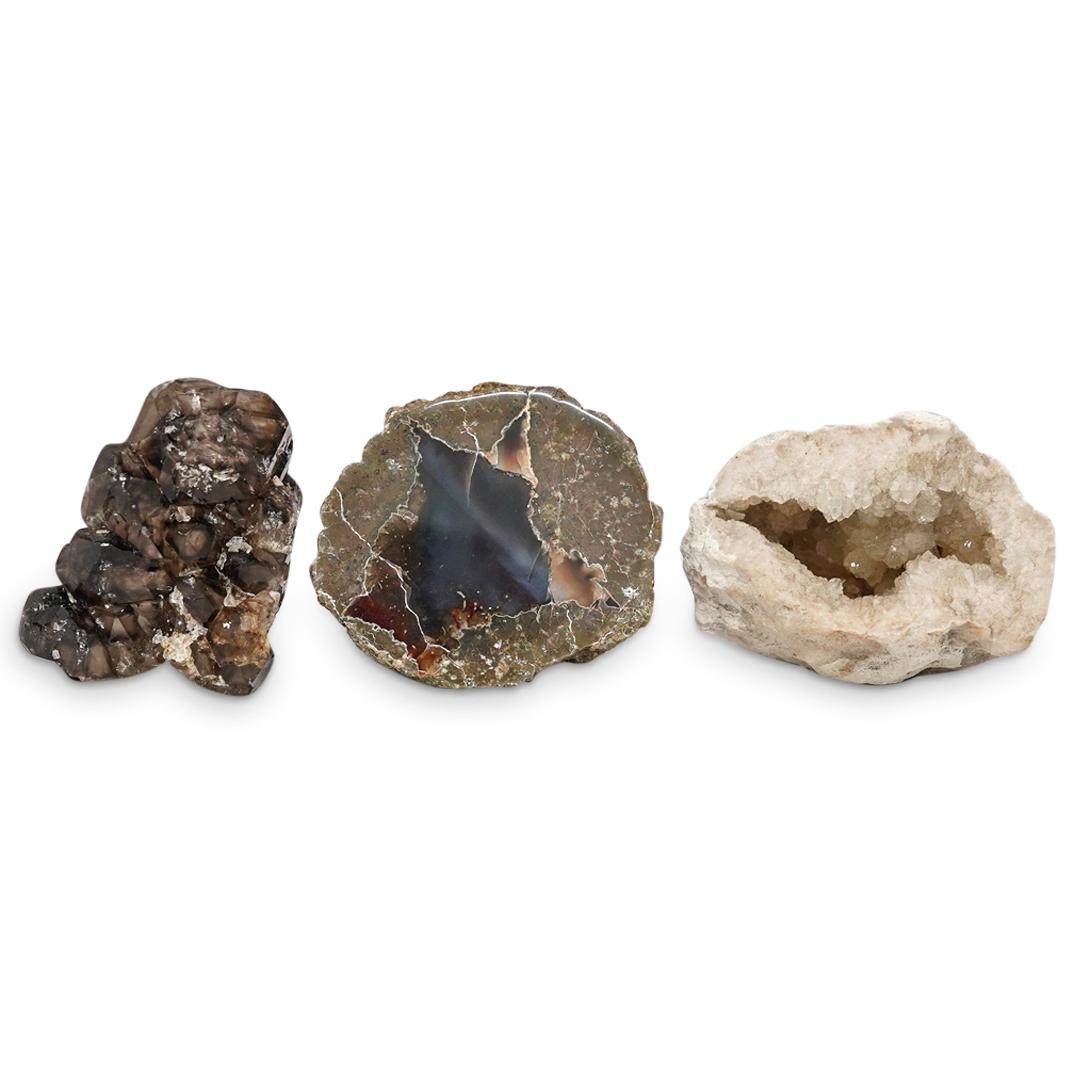 (3 Pc) Natural Geodes Grouping (1 of 5)