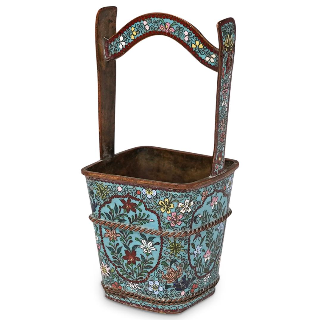 Chinese Cloisonne Enamel Basket (1 of 3)