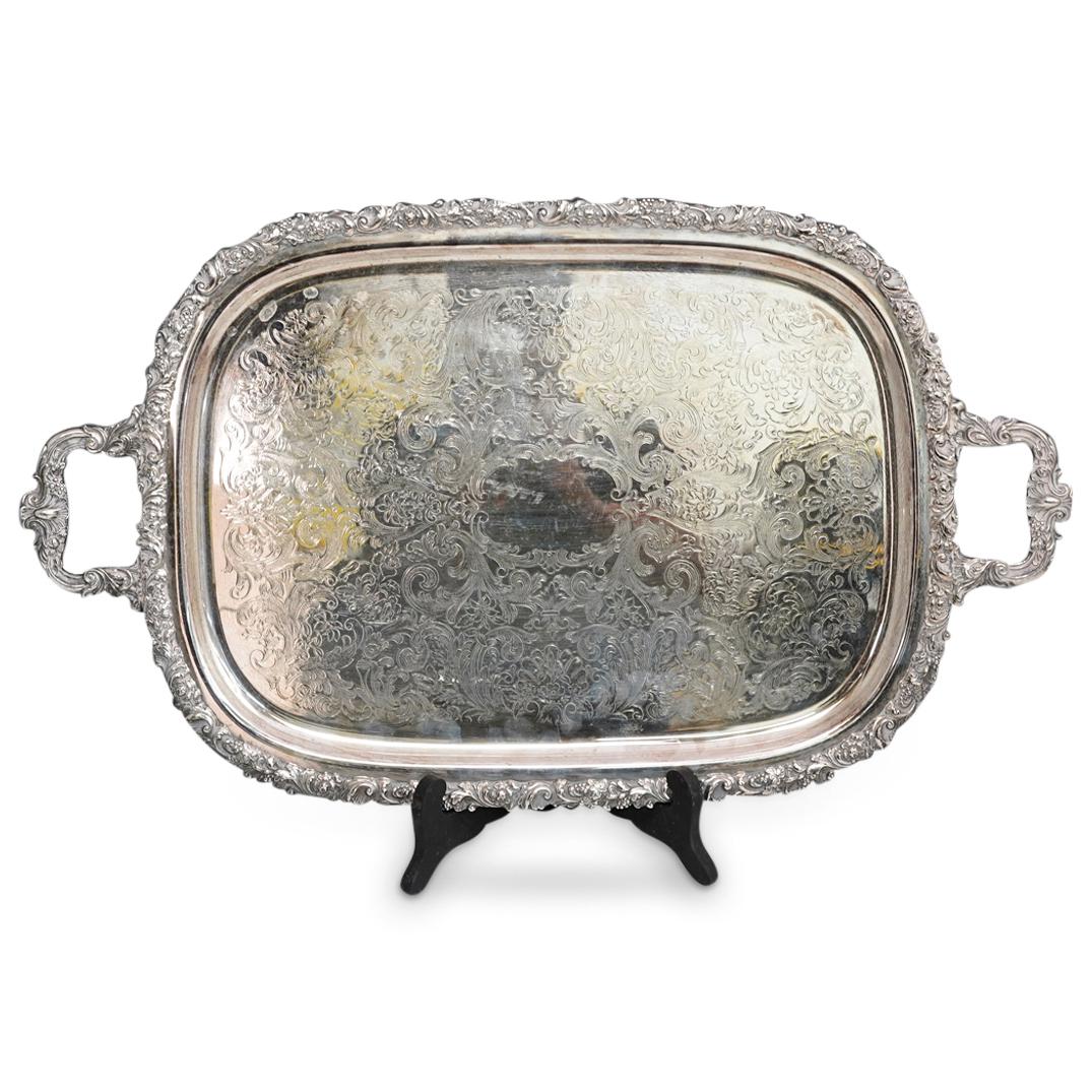 Silver Plated Victorian Style Serving Tray (1 of 5)
