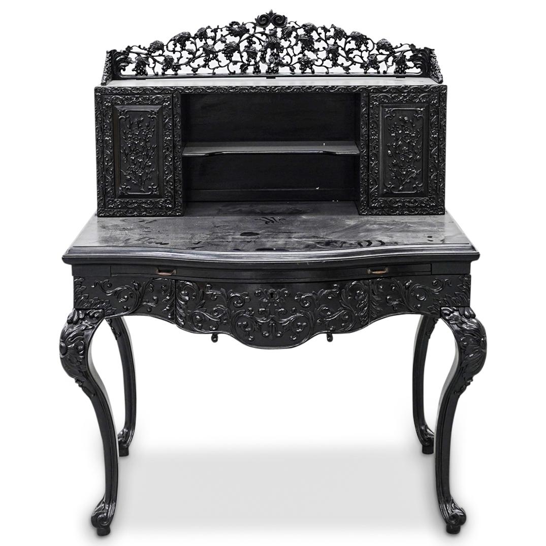 Chinese Export Hand Carved Writing Desk (1 of 11)