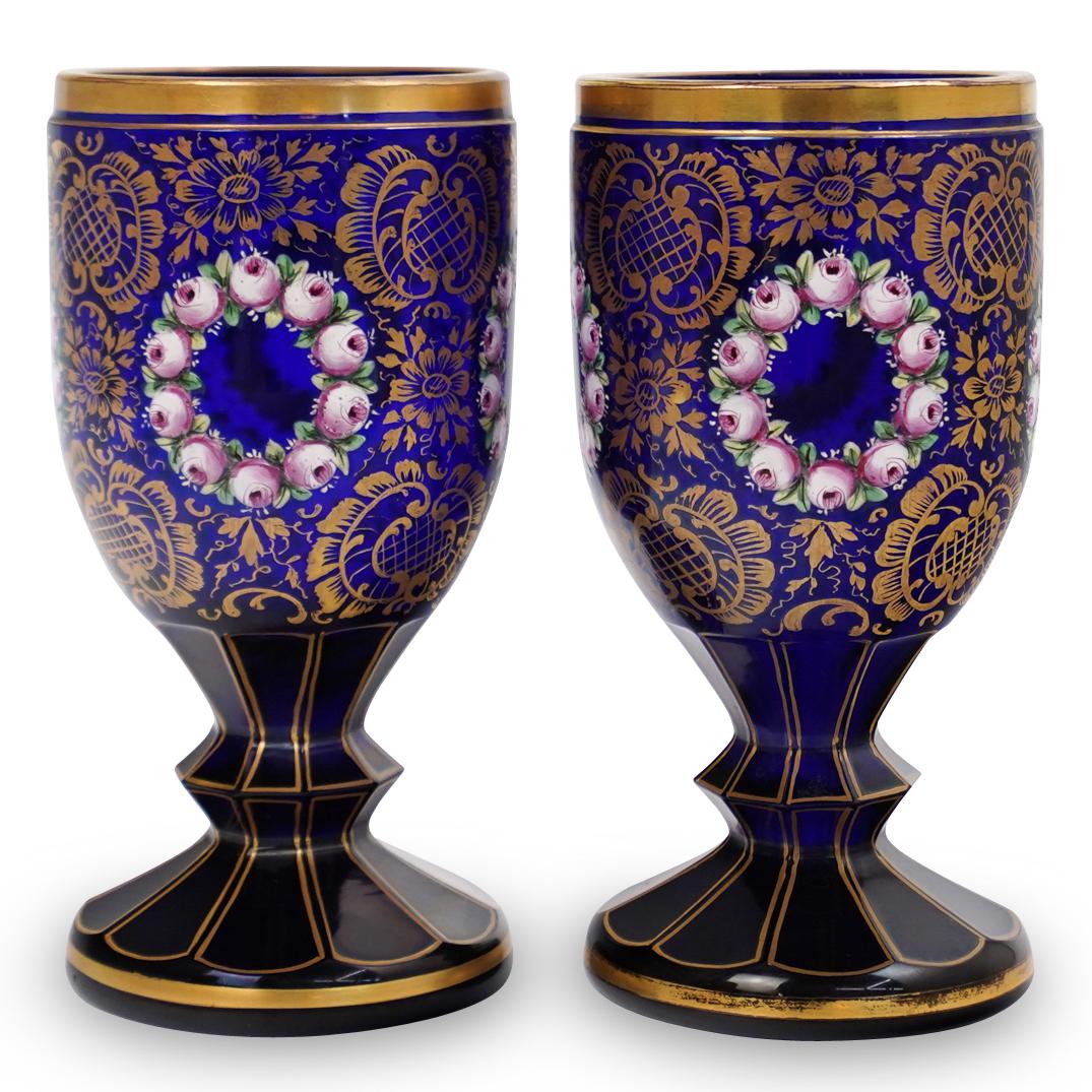 Antique Moser Glass Chalices (1 of 4)