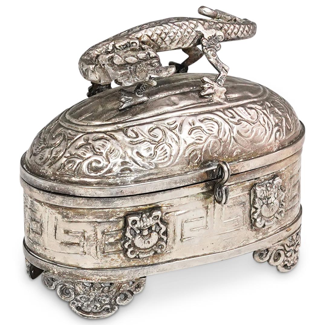 Oriental Mixed Metal Dragon Trinket Box (1 of 7)