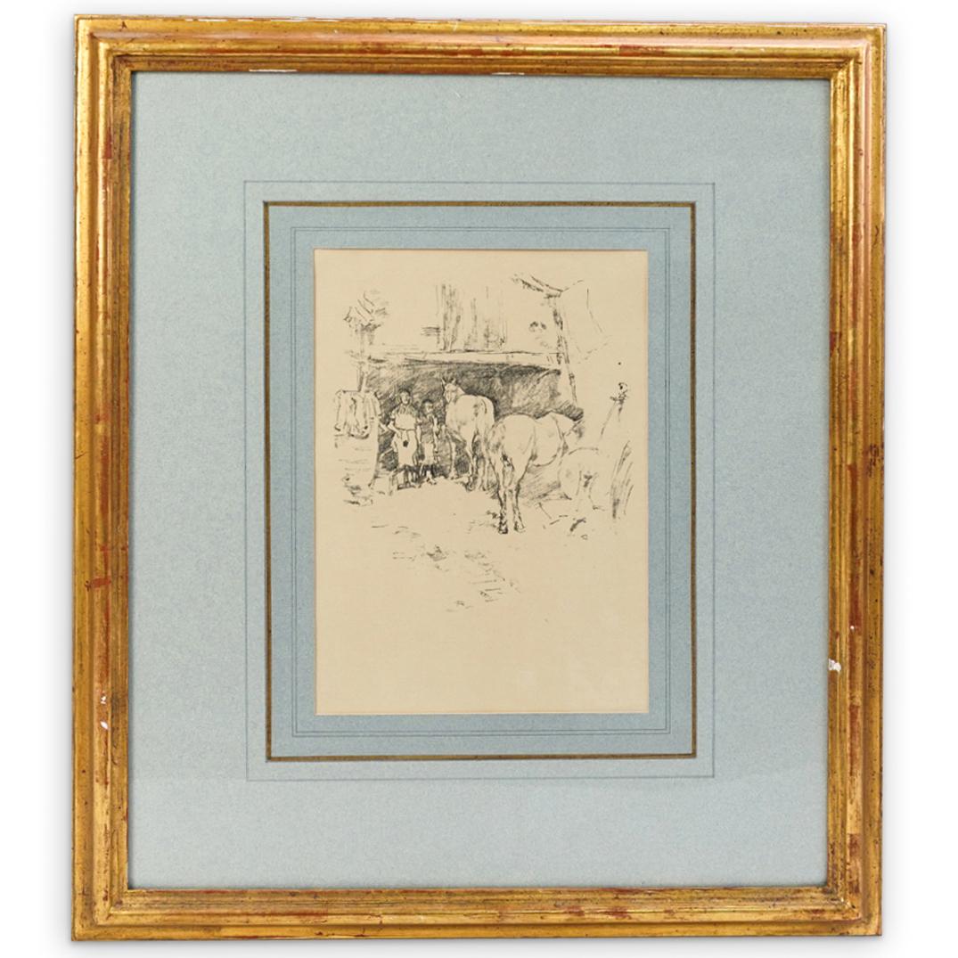 James Whistler (American, 1831-1903) "The Smiths Yard" (1 of 5)